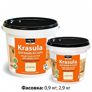 Защитно-декоративный состав «KRASULA® для бань и саун»